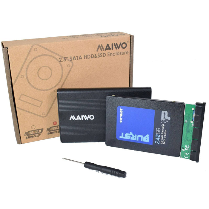 Maiwo 2.5" External Hard Drive Enclosure USB 3.0 5Gbps for Sata 3 HDD SSD IT Supplies Ltd