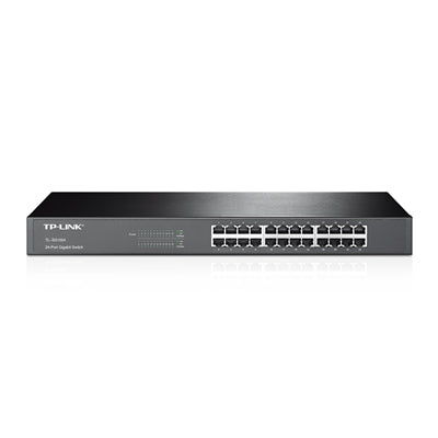 TP-Link TL-SG1024 24-Port Gigabit Rackmount Network Switch, 10/100/1000Mbps RJ45 Ports, Rack-mountable - IT Supplies Ltd