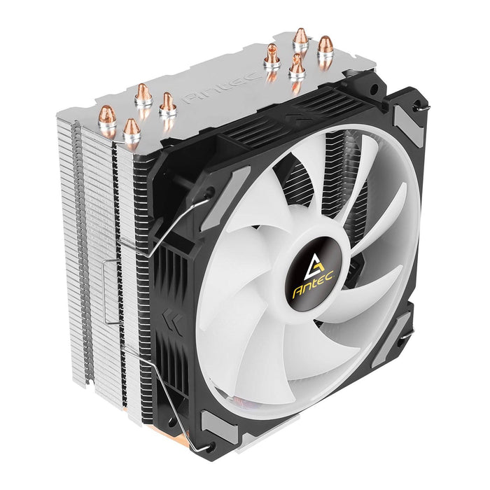 ANTEC A400i Fan CPU Cooler, Universal Socket, 120mm Neon Light Effect Silent RGB PWM Fan, 1800RPM, 4 Direct-Touch Copper Heatpipes, Intel LGA 1700 Bracket Included - IT Supplies Ltd