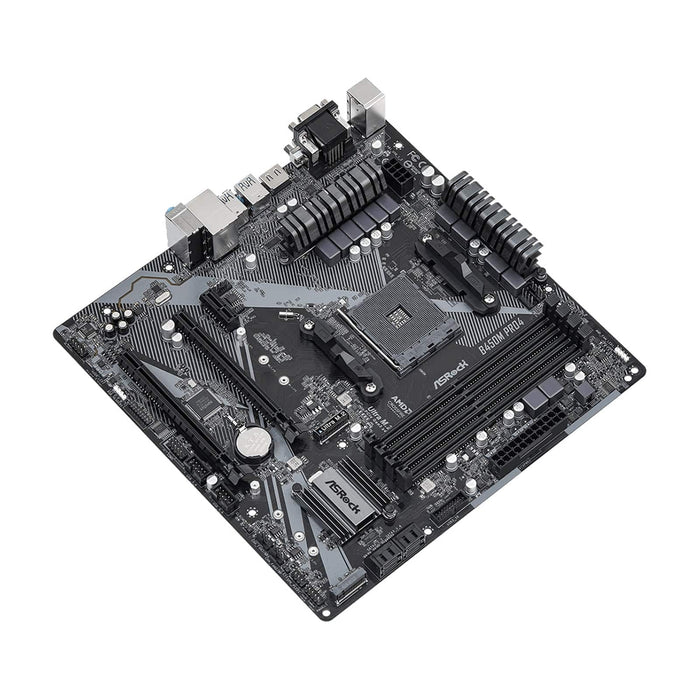 ASRock B450M Pro4 R2.0 AMD Socket AM4 Micro ATX VGA/DVI-D/HDMI DDR4 USB C 3.1 Motherboard - IT Supplies Ltd