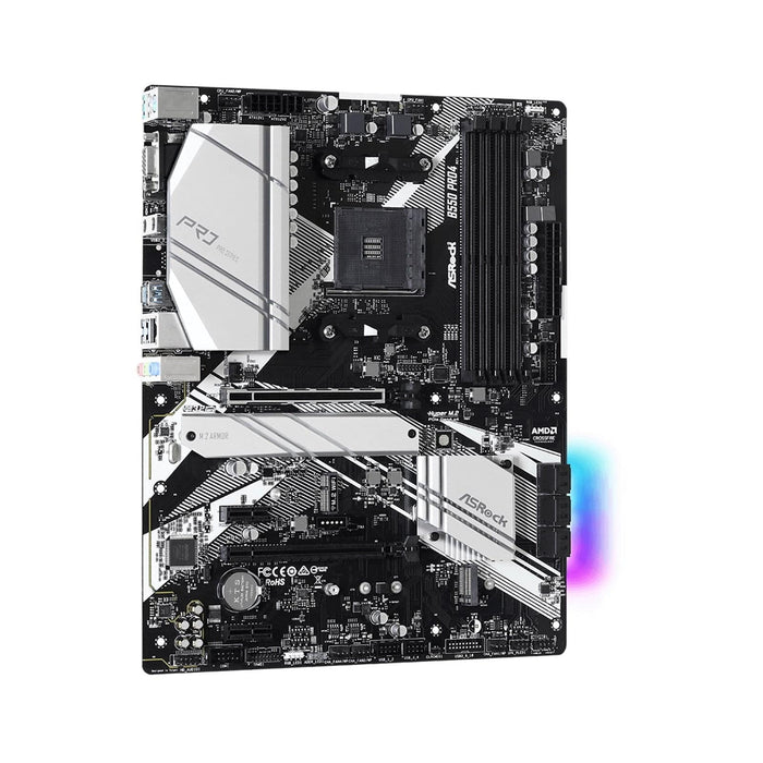 ASRock B550 Pro4 AMD Socket AM4 ATX HDMI/VGA Dual M.2 USB C 3.2 RGB Motherboard - IT Supplies Ltd