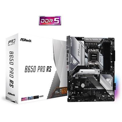 ASRock B650 PRO RS Motherboard, AMD Socket AM5 Ryzen, ATX Form Factor, DDR5, 14+2+1 Phase Power Design, 1x PCIe 4.0 x16, 1x PCIe 3.0 x 16, SATA3, USB 3.2, 6x USB 2.0, LAN, HDMI - IT Supplies Ltd