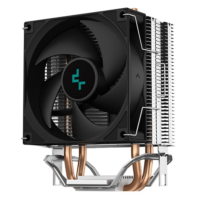 DeepCool AG200 Fan CPU Cooler, Universal Socket, Efficient 92mm PWM Cooling Black Fan, 3050RPM, 2 Heat Pipes, 100W Heat Dissipation Power, Unique Matrix Fin Design, Intel LGA 1700 Bracket Included - IT Supplies Ltd