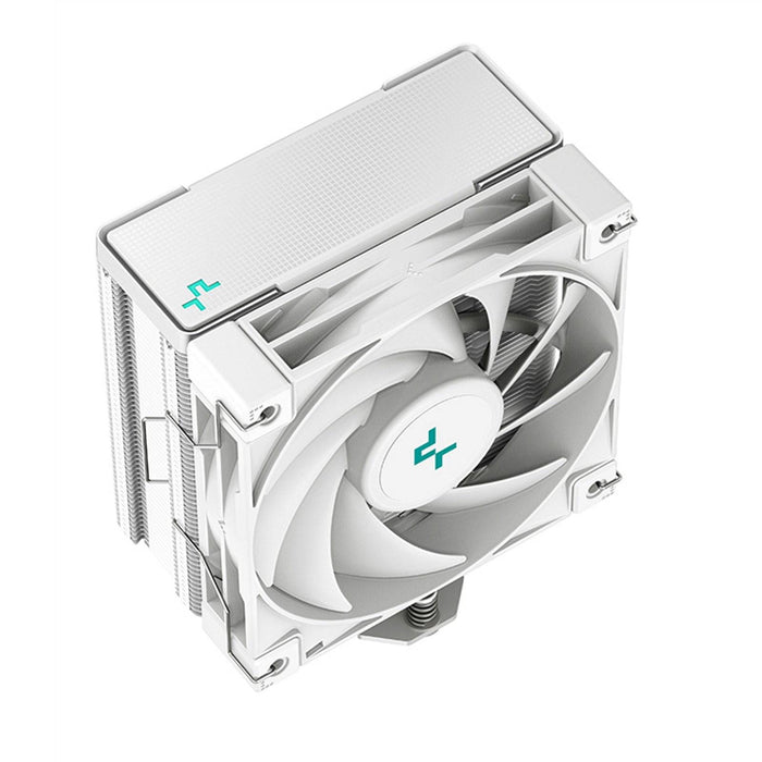 DeepCool AK400 WH Fan CPU Cooler, Universal Socket, High Performance 120mm Silent Hydro Bearing PWM Black Fan, 1850RPM, 4 Heat Pipes, Unique Matrix Fin Design, White Version, Intel LGA 1700 Bracket Included - IT Supplies Ltd