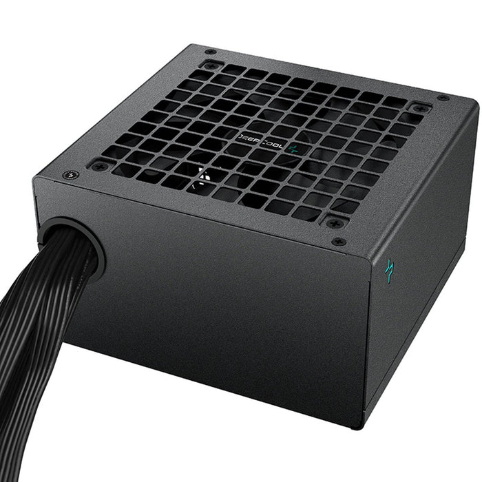 DeepCool PK650D 650W Power Supply Unit, 120mm Silent Hydro Bearing Fan, 80 PLUS Bronze, Non Modular, UK Plug, Flat Black Cables, Stable with Low Noise Performance - IT Supplies Ltd