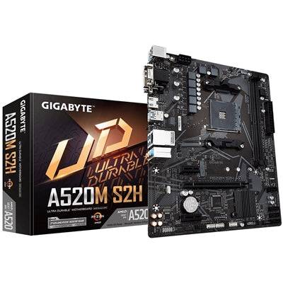 Gigabyte A520M S2H AMD Socket AM4 Micro ATX HDMI/DVI/VGA USB 3.2 Gen1 M.2 Motherboard - IT Supplies Ltd