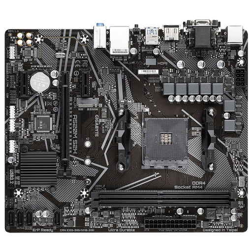 Gigabyte A520M S2H AMD Socket AM4 Micro ATX HDMI/DVI/VGA USB 3.2 Gen1 M.2 Motherboard - IT Supplies Ltd