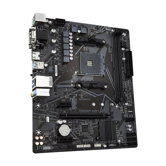 Gigabyte A520M S2H AMD Socket AM4 Micro ATX HDMI/DVI/VGA USB 3.2 Gen1 M.2 Motherboard - IT Supplies Ltd