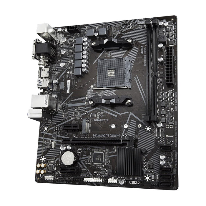 Gigabyte A520M S2H AMD Socket AM4 Micro ATX HDMI/DVI/VGA USB 3.2 Gen1 M.2 Motherboard - IT Supplies Ltd