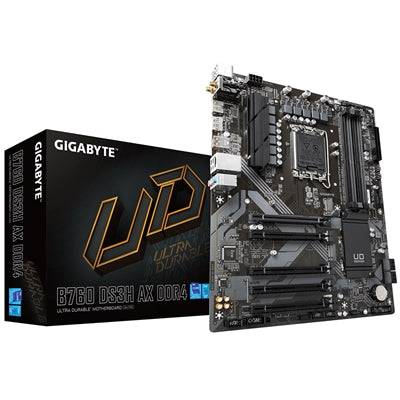 Gigabyte B760 DS3H AX DDR4 Motherboard, Intel Socket 1700, 12th/13th Gen, Smart Fan 6, Q-Flash Plus - IT Supplies Ltd