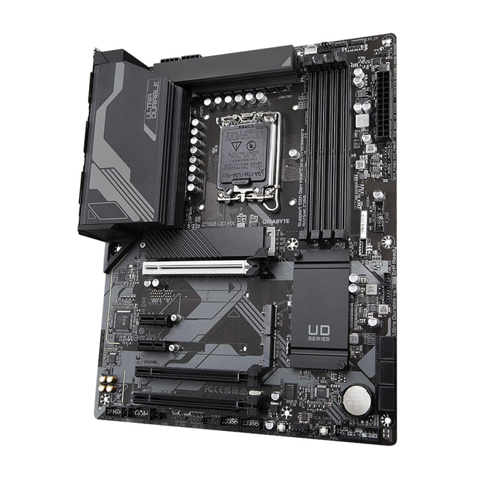 GIGABYTE Z790 UD AX Intel Z790 Chipset (Socket 1700) ATX Motherboard, Intel Z790, S 1700, DDR5, PCIe 5.0, SATA3, 3x M.2, 2.5GbE, WiFi 6E/BT, USB 3.2 Gen 2x2, ATX - IT Supplies Ltd