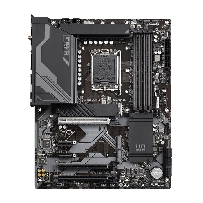 GIGABYTE Z790 UD AX Intel Z790 Chipset (Socket 1700) ATX Motherboard, Intel Z790, S 1700, DDR5, PCIe 5.0, SATA3, 3x M.2, 2.5GbE, WiFi 6E/BT, USB 3.2 Gen 2x2, ATX - IT Supplies Ltd