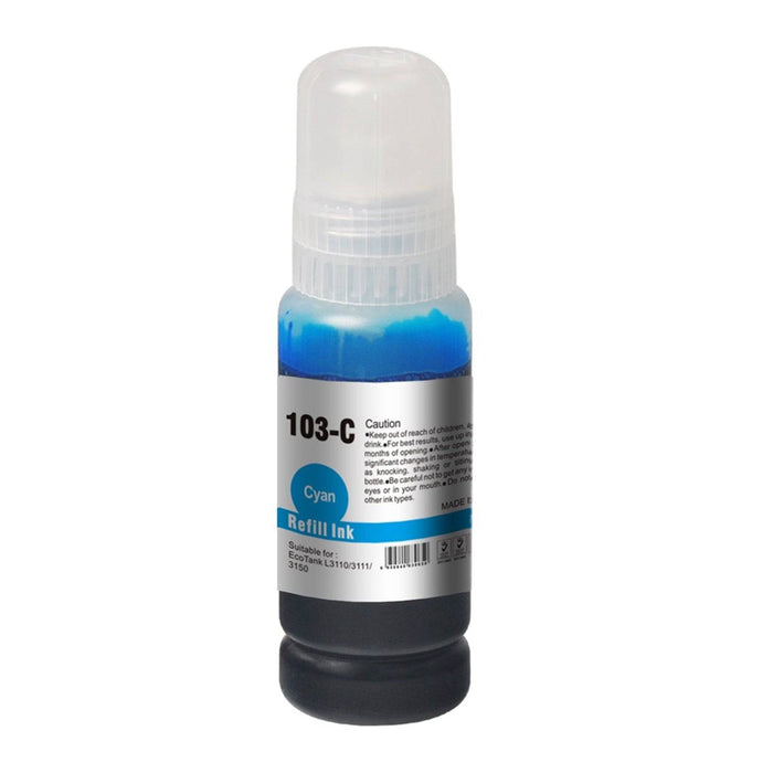 InkLab 103 Epson Compatible EcoTank Cyan ink bottle - IT Supplies Ltd