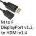 DisplayPort 1.2 (M) to HDMI 1.4 (F) Black OEM Converter Adapter - IT Supplies Ltd