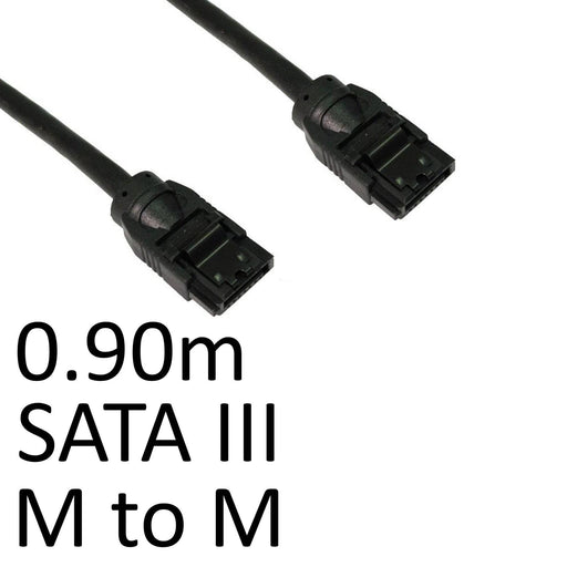 Locking SATA III (M) to Locking SATA III (M) 0.90m Black OEM Internal Data Cable - IT Supplies Ltd