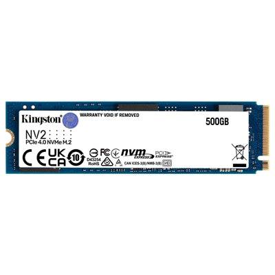 Kingston NV2 (SNV2S/500G) 500GB NVMe M.2 Interface, PCIe Gen4 x4 2280 SSD, Read 3500 MB/s, Write 2100 MB/s, 3 Year Warranty - IT Supplies Ltd