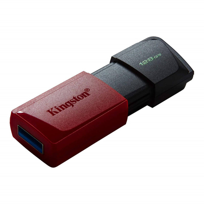 Kingston DataTraveler ExodiaM DTXM/128GB USB Flash Drive, 128GB, USB 3.2, Red / Black, Moving Cap Design - IT Supplies Ltd