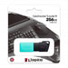 Kingston DataTraveler ExodiaM DTXM/256GB USB Flash Drive, 256GB, USB 3.2, Turquoise / Black, Moving Cap Design - IT Supplies Ltd