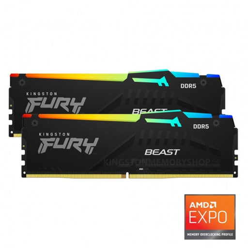 Kingston FURY Beast KF556C36BBEAK2-32 32GB (2x16GB) System Memory, DDR5, 4800MHz, Black, 288 Pin - IT Supplies Ltd