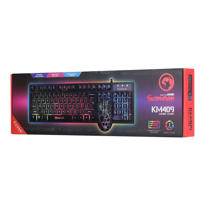 Marvo KM409 Gaming Keyboard and Mouse Bundle - IT Supplies Ltd