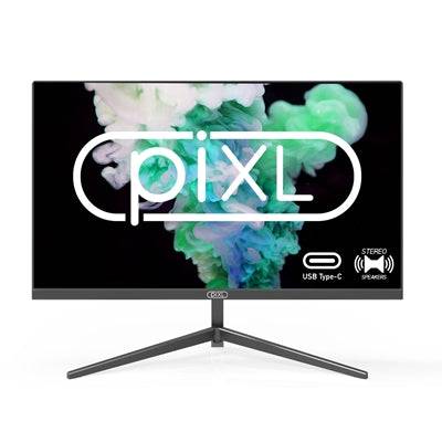 piXL PX24IPUHDS 24 Inch Frameless IPS Monitor, Widescreen LCD Panel, Full HD 1920 x 1080, HDMI, Display Port, USB-C, Speakers - IT Supplies Ltd