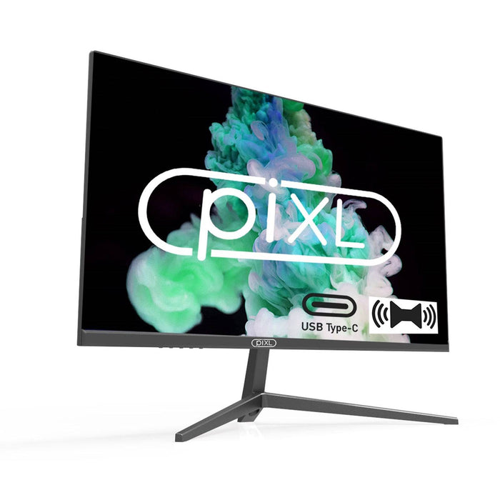 piXL PX24IPUHDS 24 Inch Frameless IPS Monitor, Widescreen LCD Panel, Full HD 1920 x 1080, HDMI, Display Port, USB-C, Speakers - IT Supplies Ltd