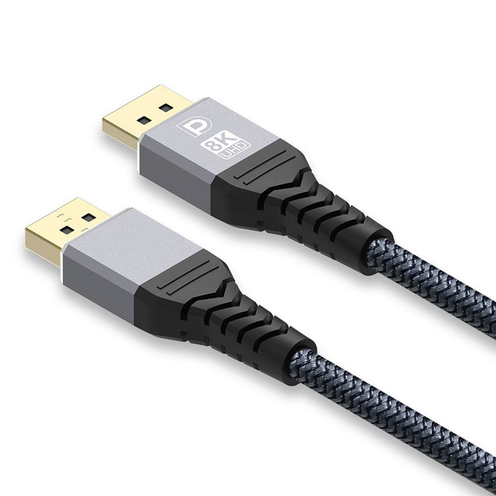 Prevo DP14-2M 8K Premium DisplayPort Cable, DisplayPort 1.4 (M) to DisplayPort 1.4 (M), 2m, Black - IT Supplies Ltd