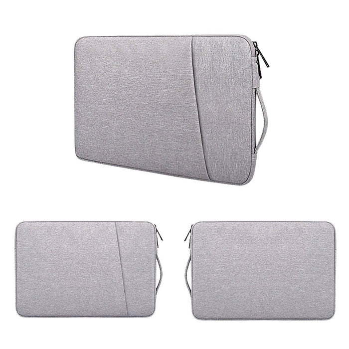 Prevo 14 Inch Laptop Sleeve, Side Pocket, Cushioned Lining, Light Grey - IT Supplies Ltd