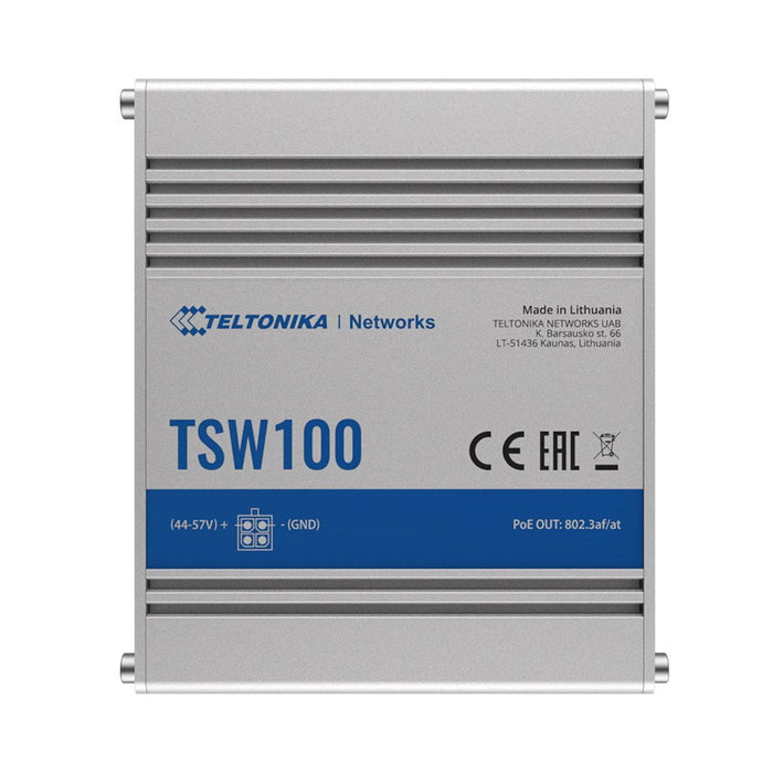 TELTONIKA TSW100 Industrial Unmanaged 4 Port POE+ Network Switch - IT Supplies Ltd