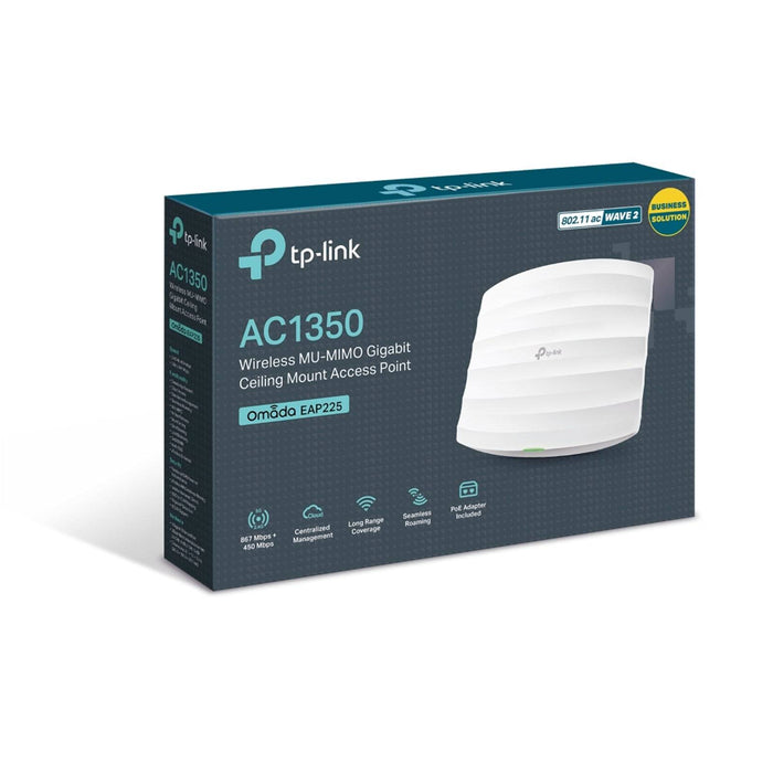 TP-Link EAP225 AC1350 Wireless Access Point, MU-MIMO, Gigabit, Ceiling Mount - IT Supplies Ltd